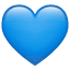 Zilā sirds emoji U+1F499