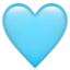 Gaiši zila sirds emoji U+1FA75